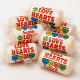 Grobits - 50 x Mini Love Hearts Rolls, Bulk Bag Retro Love Heart Sweets for Mothers Day, Easter, Weddings, Parties, and Gifting.