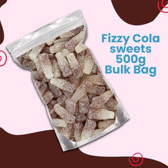 Grobits - Fizzy Cola Bottles Sweets | 500 Gram Bulk Bag | Assorted Pick & Mix Sweets Great For Sharing & Gifting Birthday parties Gifts - 500g Pouch