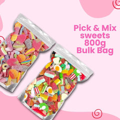 Grobits - Pick & Mix Sweets Quality Jelly Sweets Bundle 2 x Pouches Fizzy & Non Fizzy Pick and Mix Classic Retro Candy Selection Assortment – 500g