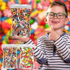 Grobits - Pick & Mix Sweets Quality Jelly Sweets Bundle 2 x Pouches Fizzy & Non Fizzy Pick and Mix Classic Retro Candy Selection Assortment – 500g