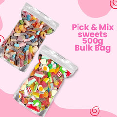 Grobits - Pick & Mix Sweets Quality Jelly Sweets 800 Gram Bundle 2 x Pouches Fizzy & Non Fizzy Pick and Mix Classic Retro Candy Selection Assortment – 800g