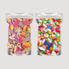 Grobits - Pick & Mix Sweets Quality Jelly Sweets 800 Gram Bundle 2 x Pouches Fizzy & Non Fizzy Pick and Mix Classic Retro Candy Selection Assortment – 800g