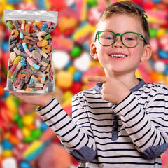 Grobits – Fizzy Pick & Mix Sweets Quality Jelly Sweets Classic Retro Candy Selection Assortment Fizzy Gummy Gift Bag for Gifting Children & Adults - 500g Pouch