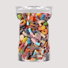 Grobits – Fizzy Pick & Mix Sweets Quality Jelly Sweets Classic Retro Candy Selection Assortment Fizzy Gummy Gift Bag for Gifting Children & Adults - 500g Pouch