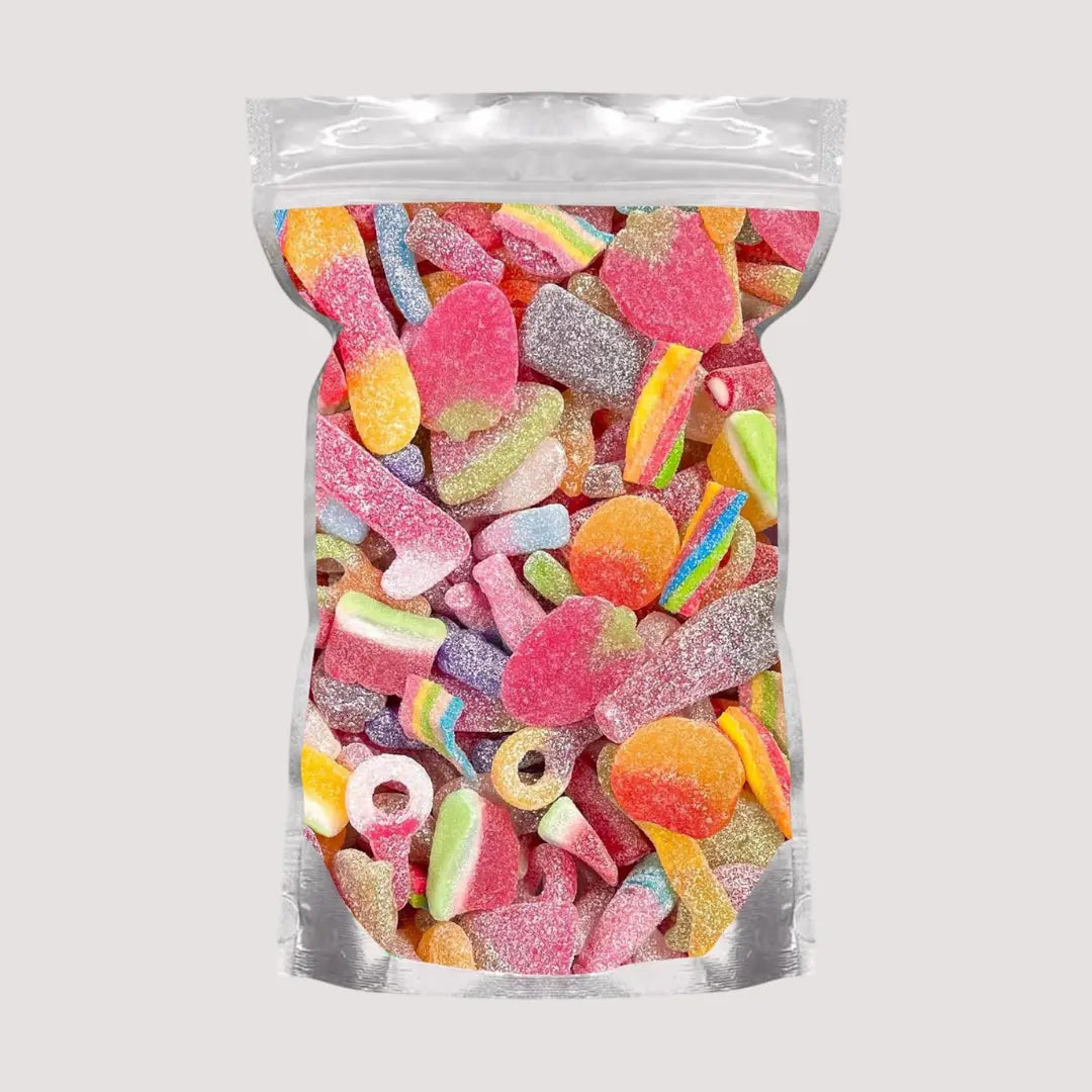 Grobits – Fizzy Pick & Mix Sweets Quality Jelly Sweets Classic Retro Candy Selection Assortment Gummy Gift Bag for Gifting Children & Adults - 800g Pouch