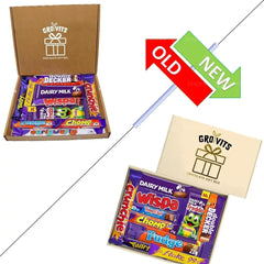 Grobits - Chocolate Gift Box Hamper - 10 Mini Chocolate bars, Gift Letter Box Friendly, Sweet Treat Gift Box, Perfect for Presents, Surprises and Special Occasions, Gifting