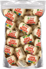 Grobits - 50 x Mini Love Hearts Rolls, Bulk Bag Retro Love Heart Sweets for Mothers Day, Easter, Weddings, Parties, and Gifting.
