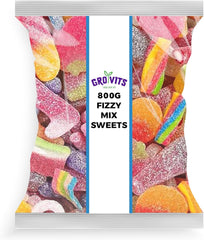 Grobits- Pick & Mix sweets Quality Jelly Sweets Classic Retro Candy Selection Assortment Pick and Mix Gummy Gift Bag for Gifting Children & Adults - 800g Pouch